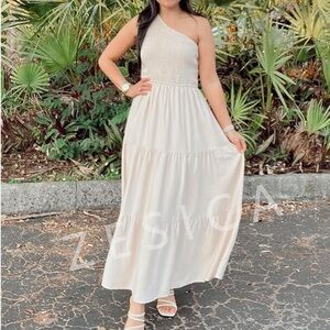 ZESICA Women's Summer Sleeveless Smocked Ruffle Tiered Beach Long Midi Dress